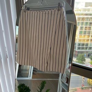 Madewell navy and cream striped skirt, size 8. New with tags.